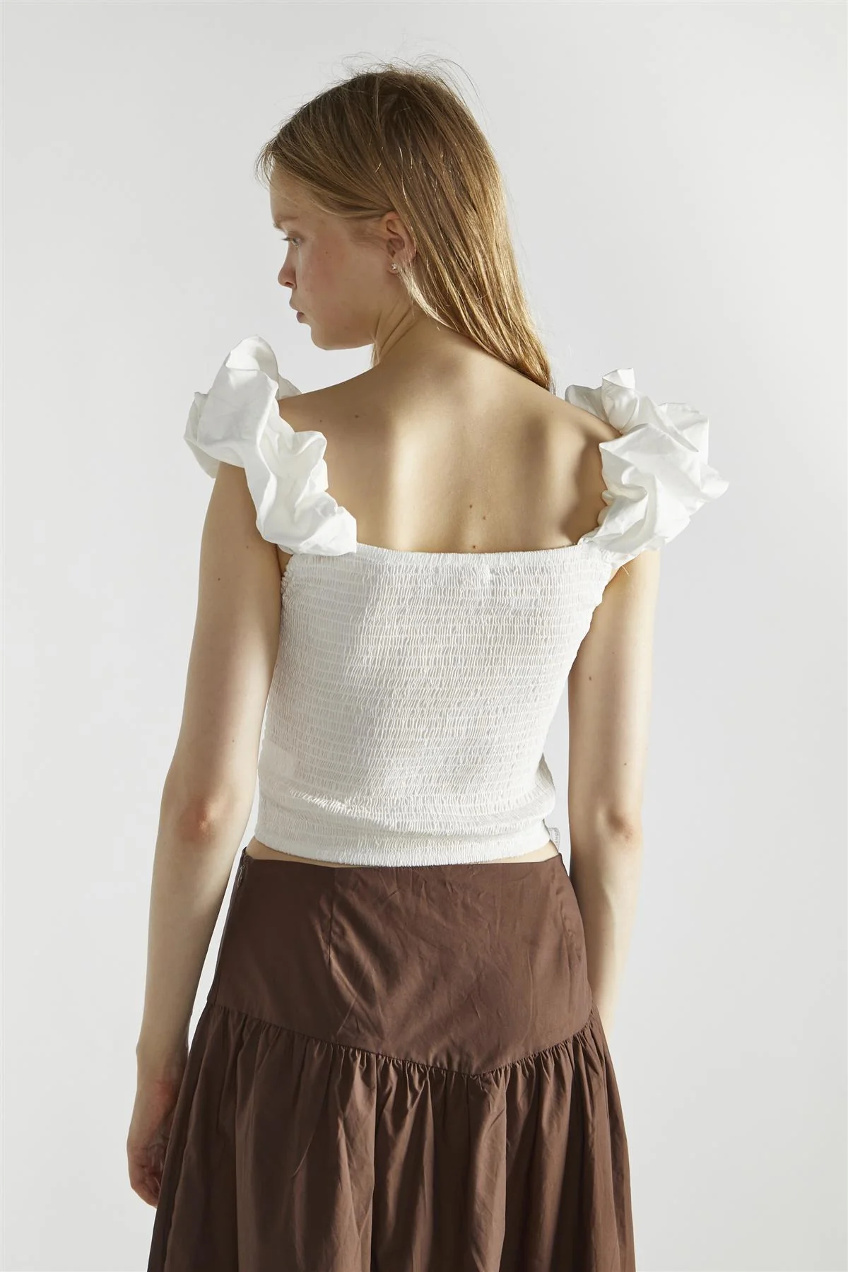 White Square-Neck-Tops - Image 2