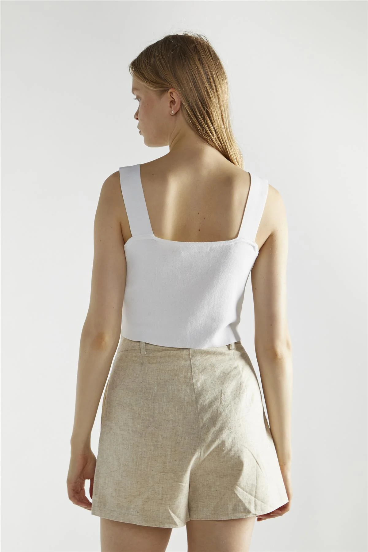 White Square-Neck-Tops - Image 2