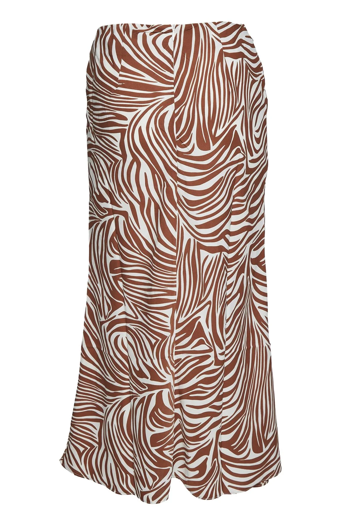 White-Tan-Zebra Midi-Skirt - Image 2