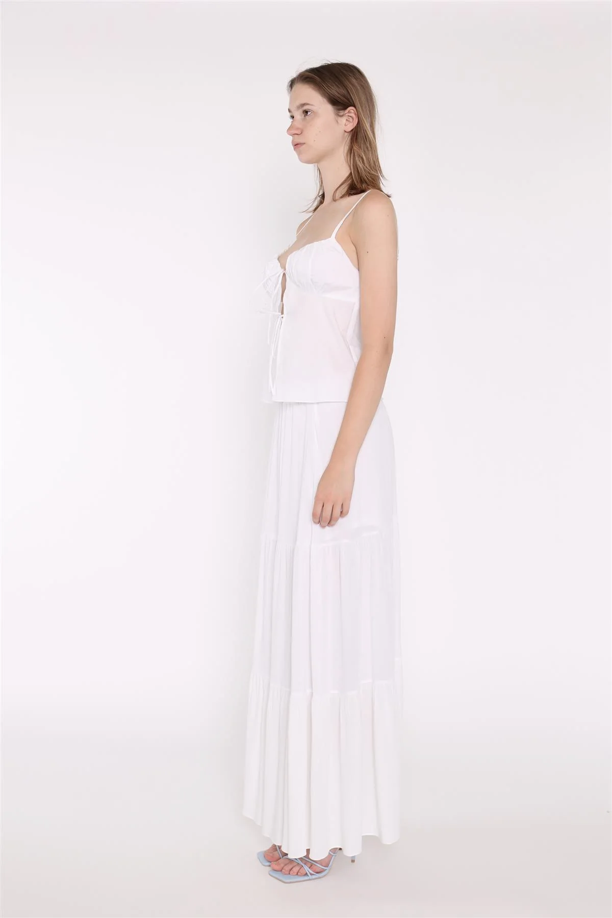 White Tie-Front Top - Image 4