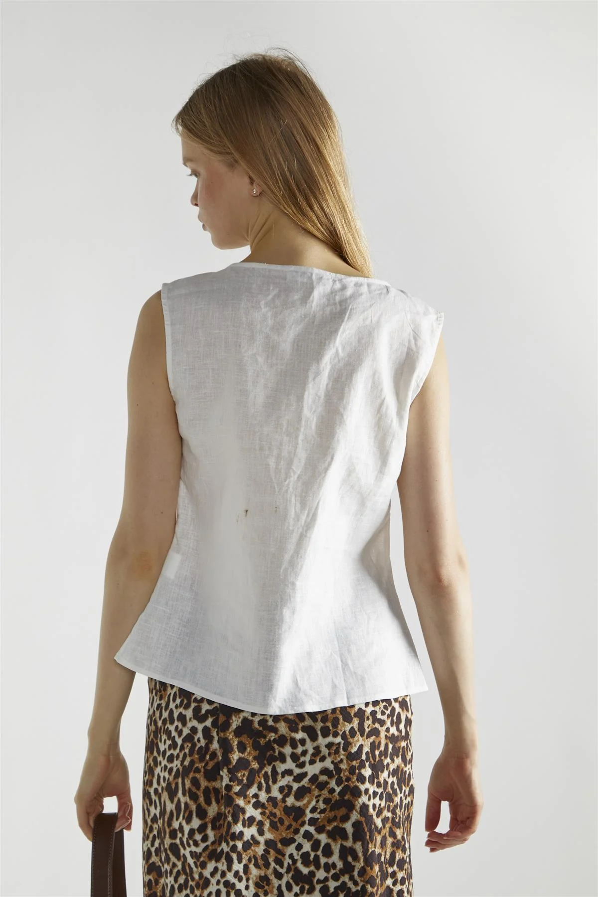 White V-Neck Sleeveless-Top - Image 2