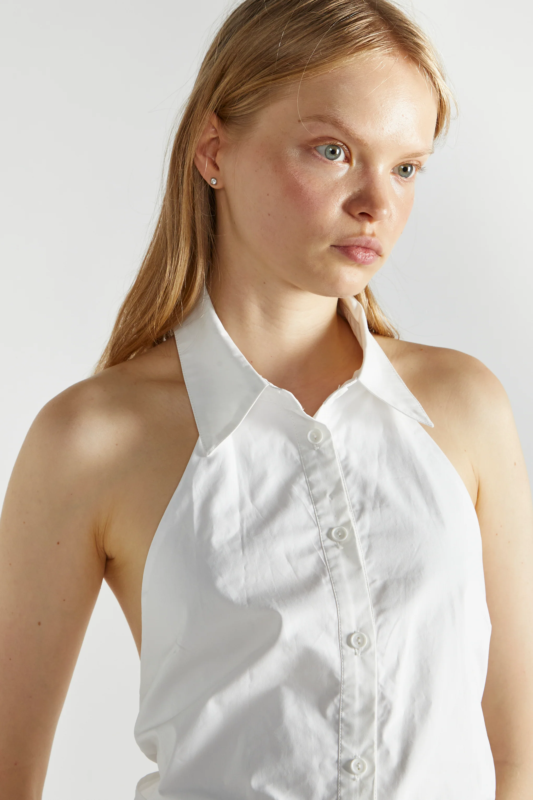 Women's White Tie Back Tops - Image 4